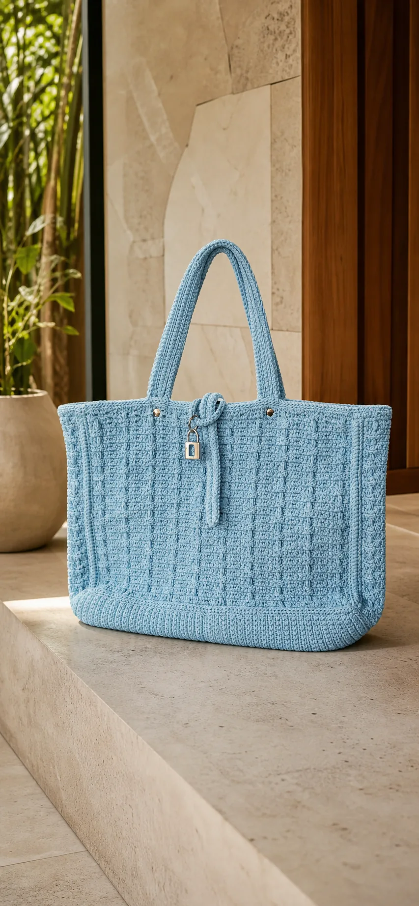 Bolsa Tote de Crochê Casa